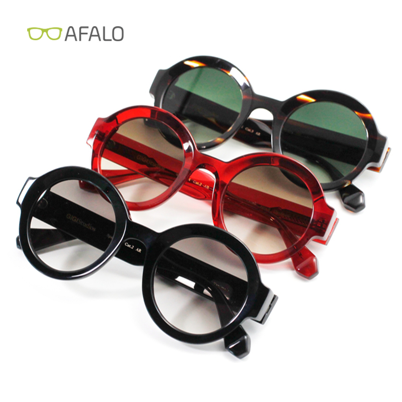 Round Frame Customized Acetate sunglasses
